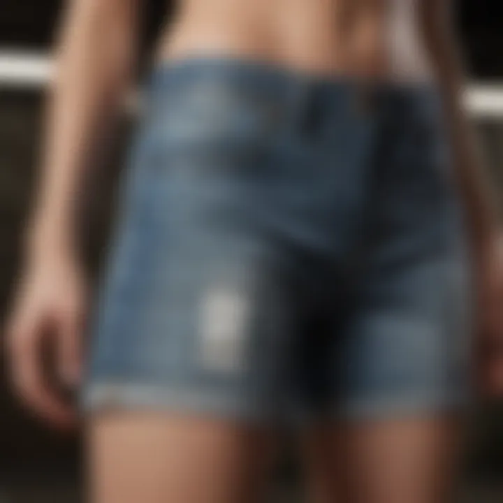 Durable materials used in Volcom jean shorts for extreme sports