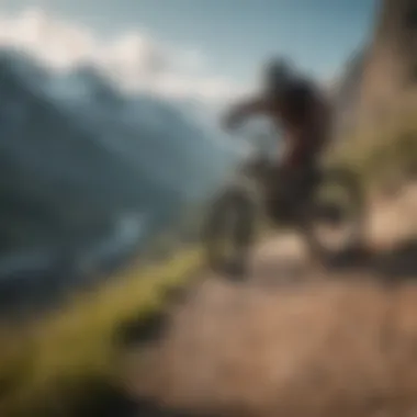 Breathtaking Landscape for Freestyle Riding A breathtaking mountain landscape perfect for freestyle biking