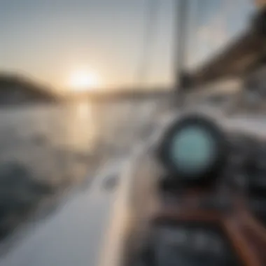 Navigational Expertise at Your Fingertips Advanced Garmin navigation display on a sailboat dashboard