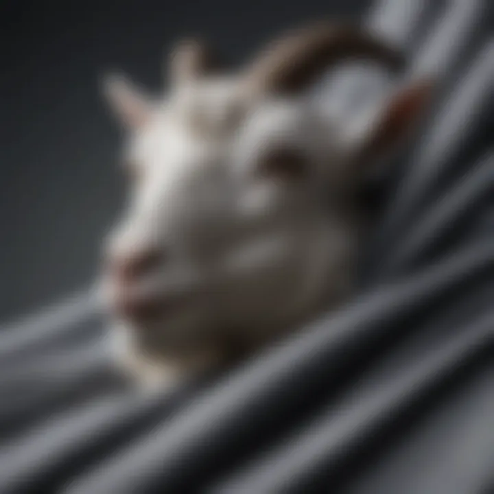 Close-up of high-quality materials used in goat t-shirts