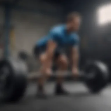 Cyclist engaging in a deadlift