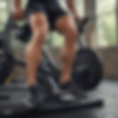 Cyclist doing leg press exercise