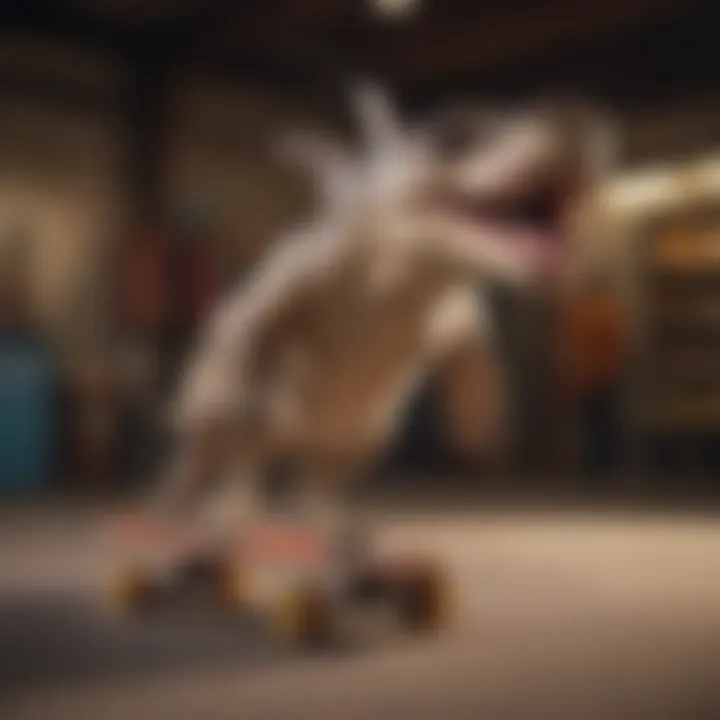 Artistic interpretation of the Hosoi Hammerhead reflecting its cultural significance in skateboarding.