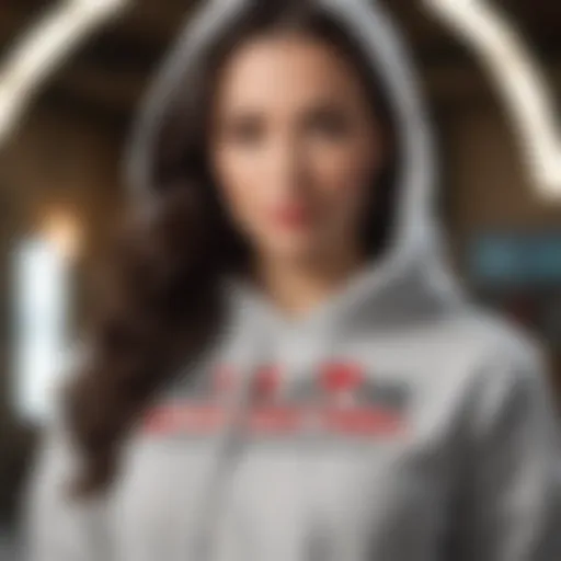 A stylish hoodie displaying the phrase 'I Love Hot Moms'