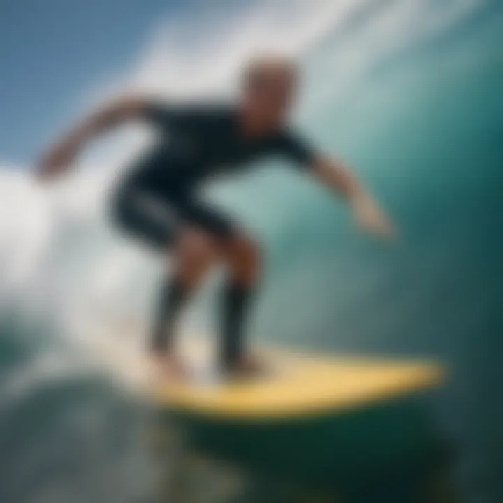 Jack O'Neill surfing in the ocean, showcasing his passion for the sport