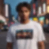 Juice WRLD graphic tee displayed with urban backdrop