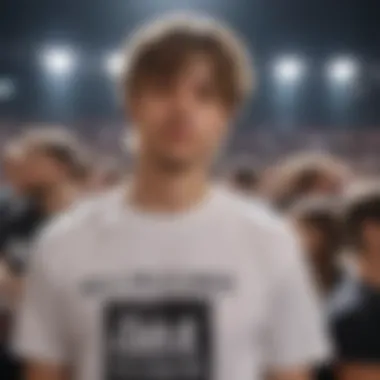 Fan wearing Juice WRLD graphic tee at a concert