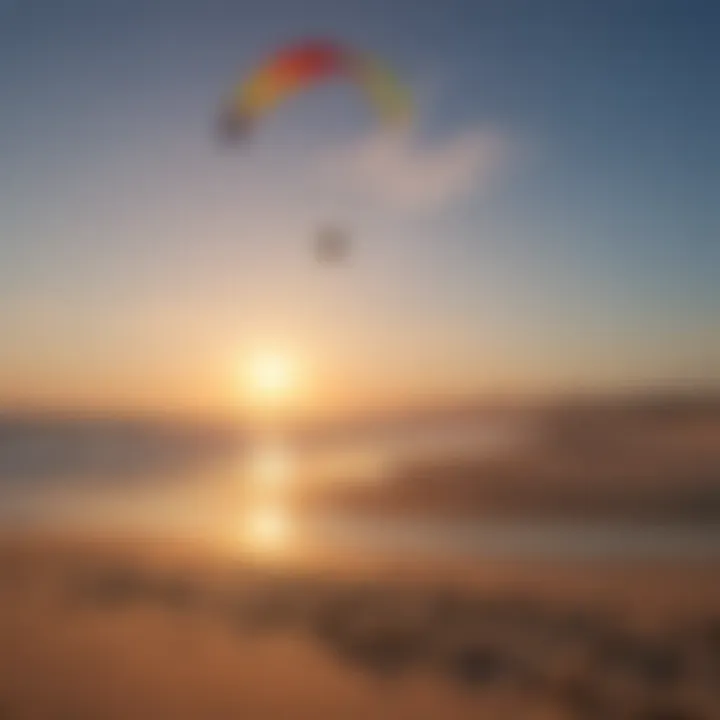 The beautiful sandy beaches of Tarifa with vibrant kites soaring in the sky