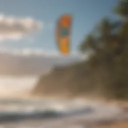 Kite surfing across the pristine beaches of Hawaii