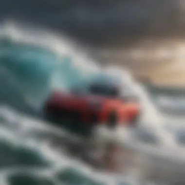 Turbulent Beauty: A Seascape of Power Dramatic seascape showcasing turbulent ocean waters