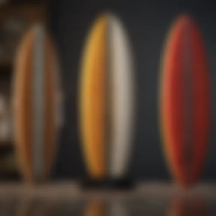 Different types of surfboard wax on display