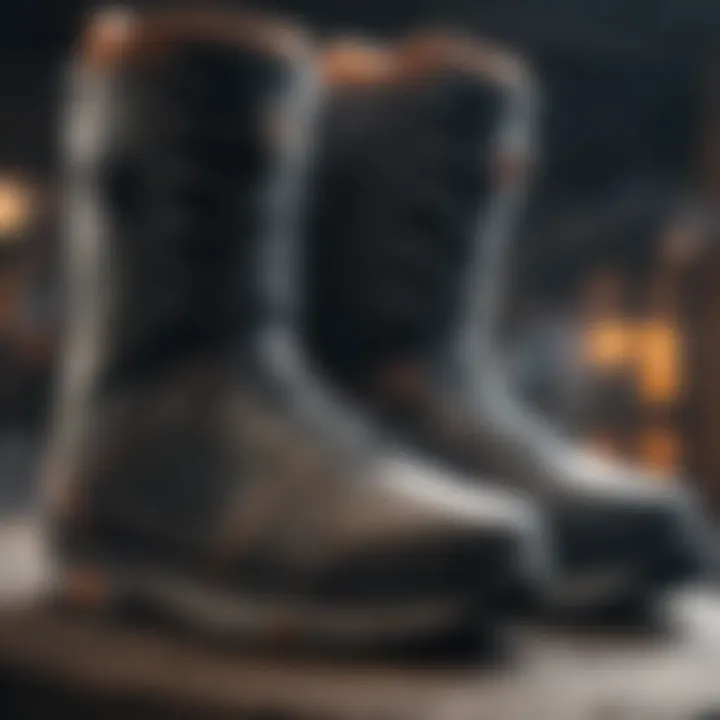 Display of various brands of snowboard boots