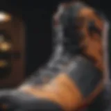 Close-up of Boa snowboard boot lacing system