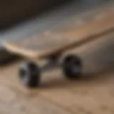 Close-up of a long board showcasing its intricate design