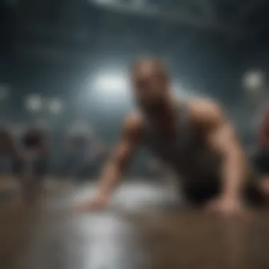 Training for Mental Strength in Extreme Sports Group of athletes in a training environment focusing on mental strength