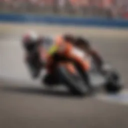 The dynamic world of MotoGP racing showcasing high-speed motorcycles on track