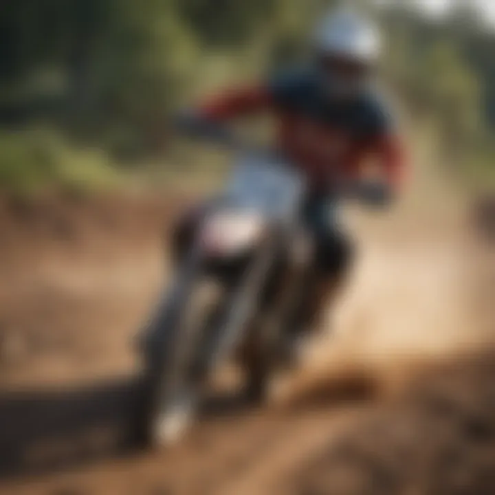 Rider navigating a challenging motocross track