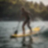 Dynamic display of Naish SUP foil in action on water