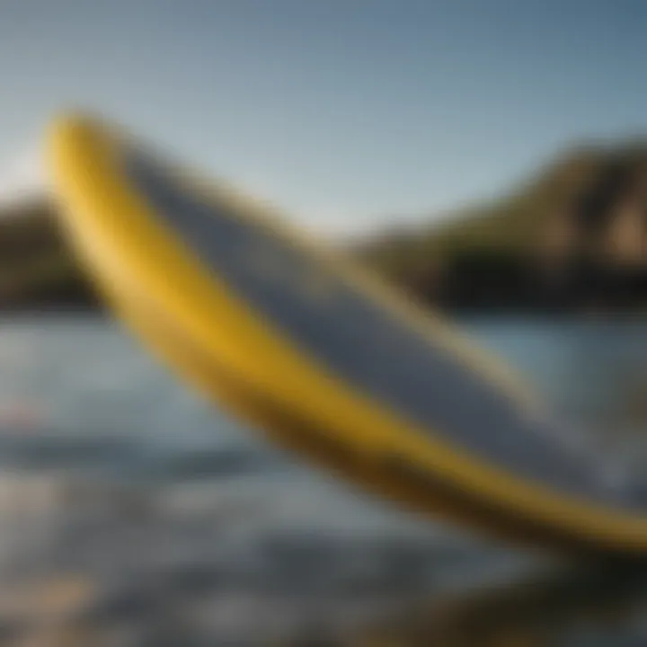 Close-up view of Naish SUP foil design features