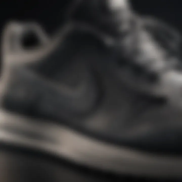 Close-up of Nike shoe detailing showcasing innovative design