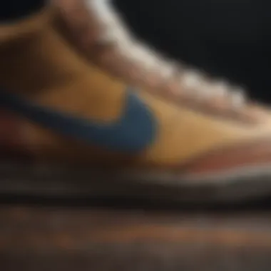 Detailed view of the sole of a Nike Vintage Mid showing wear and maintenance tips