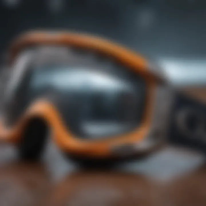 A detailed view of the frame customization possibilities for Oakley snow goggles