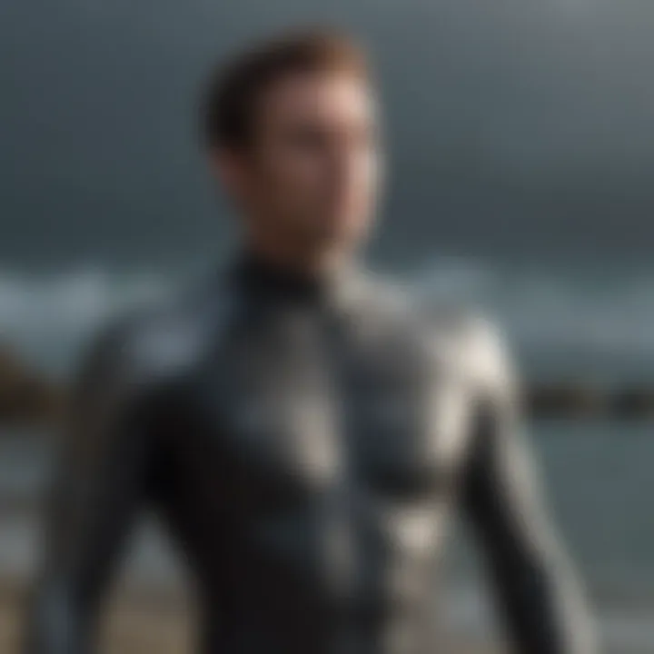 Guide to sizing for O'Neill wetsuit tops with visual references