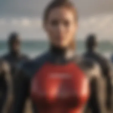 Variety of O'Neill Wetsuit Top Styles Diverse styles of O'Neill wetsuit tops displayed in a row