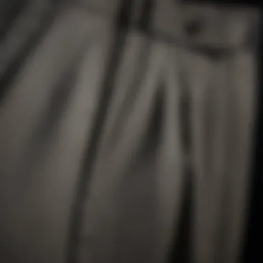 Textural Elegance of Oversized Trousers Close-up of fabric texture of oversized trousers emphasizing comfort and style