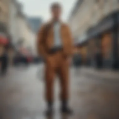 Street Style Inspiration with Oversized Trousers A fashionable street style look featuring oversized trousers paired with complementary accessories