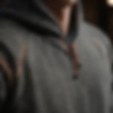 Fabric and Stitching of Patagonia Hooded Pullover Close-up of the fabric and stitching details of the pullover