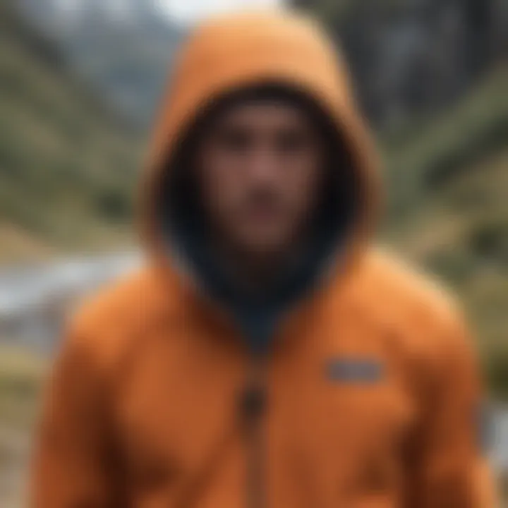 Patagonia Hooded Pullover in a natural setting