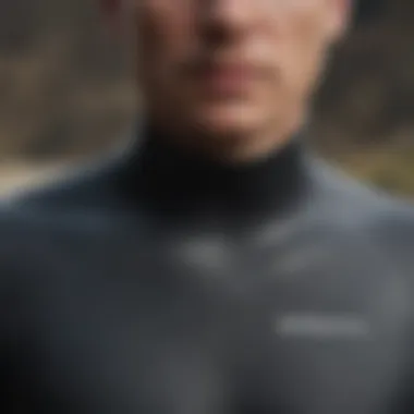 Close-up of Patagonia wetsuit material showcasing its texture and quality