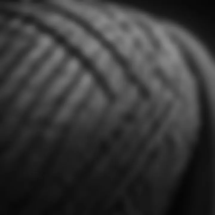 A close-up view of a Pedego tire showing tread patterns