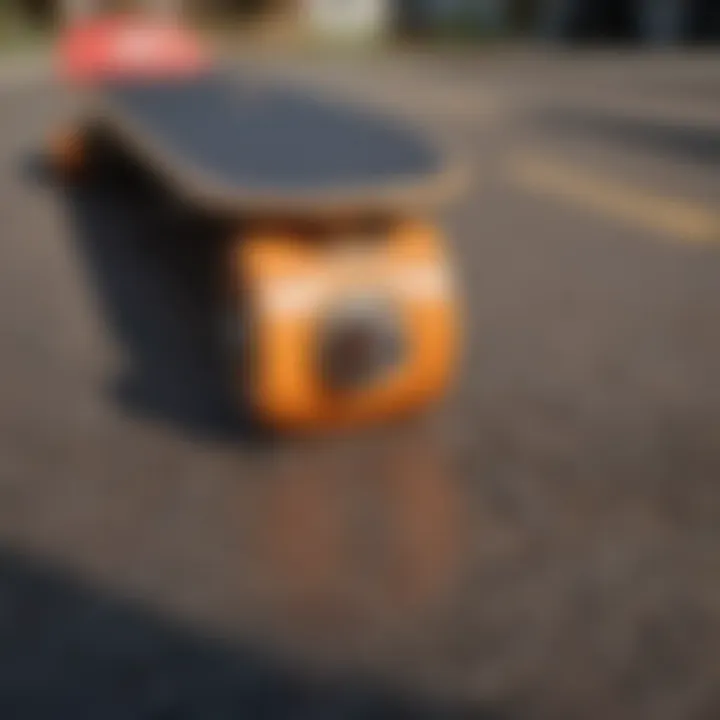 Close-up of the materials used in the construction of a Penny Australia longboard