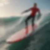 A sleek propulsion surfboard gliding over the waves