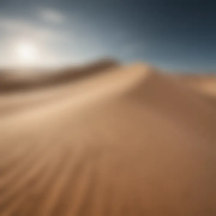 A stunning view of sand dunes in Israel, perfect for sand surfing.