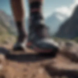 Close-up of skyrunners shoes showcasing advanced grip technology