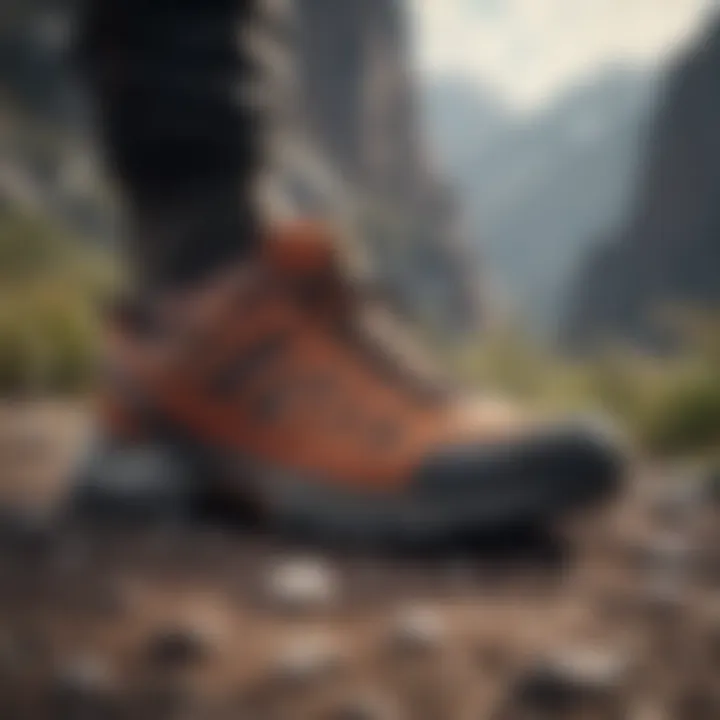 Skyrunners shoes on rugged terrain illustrating durability