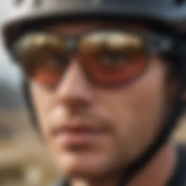 Athlete wearing Smith Era Sunglasses during a mountain biking adventure