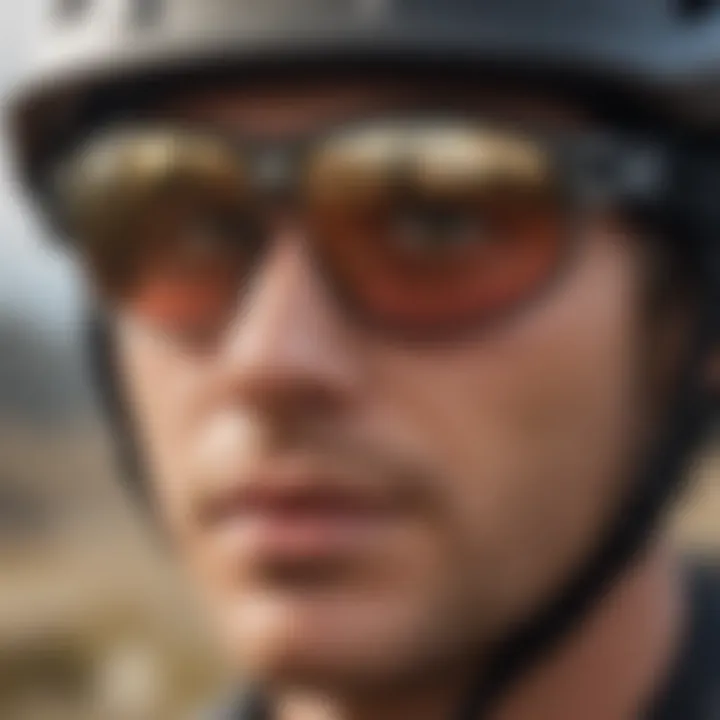 Athlete wearing Smith Era Sunglasses during a mountain biking adventure