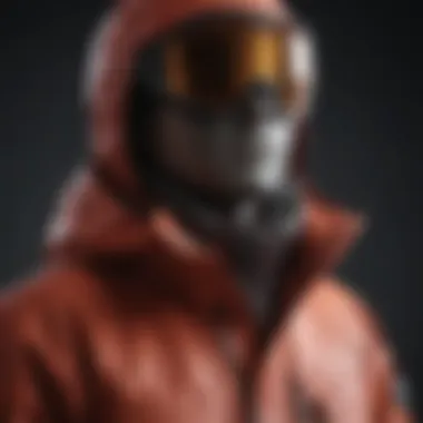 Key Design Elements of a Snowboarding Anorak Detailed view of anorak's design elements and features