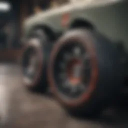 Close-up view of Spitfire skateboard wheels showcasing their quality and design