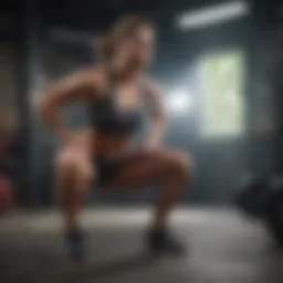 Beginning runner executing a squat for strength training