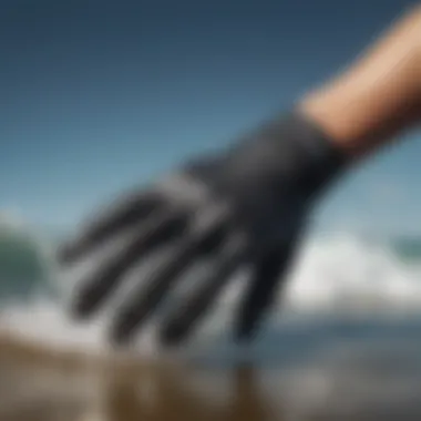 Top Brands in Surf Glove Technology Popular surf glove brands on a display