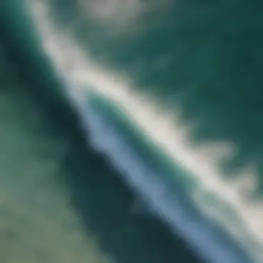 Surfing Hotspots from Above An aerial view of surfers flocking to a famous surf spot in Puerto Rico.