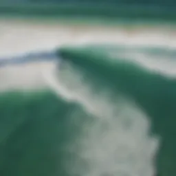 Aerial view of Pensacola Beach showcasing vibrant surf spots