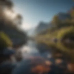 A serene landscape illustrating tranquility and focus