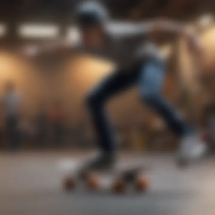 An expert skater demonstrating tricks on a premium skateboard