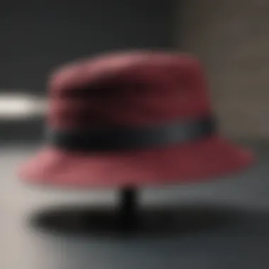 Styling Options for Burgundy Bucket Hat Different styling options for the burgundy bucket hat